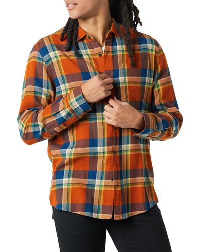 Amazon Essentials Regular-fit Long-Sleeve Flannel Shirt Hemd - Rot