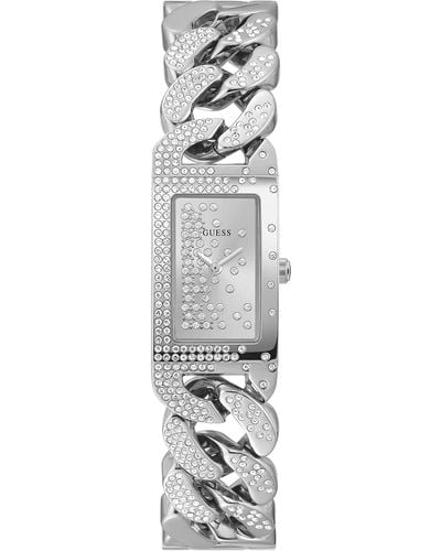 Guess 19mm Crystal Armband Horloge - Metallic