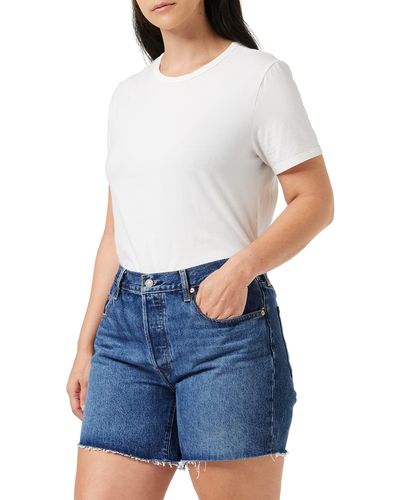 Levi's Mujer 501 Rolled Short - Azul