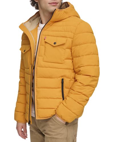 Levi's 2-pocket Stretch Quilted Puffer - Yellow