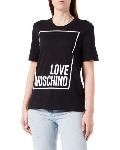 Love Moschino Regular Fit Short-sleeved T-shirt T Shirt - Schwarz