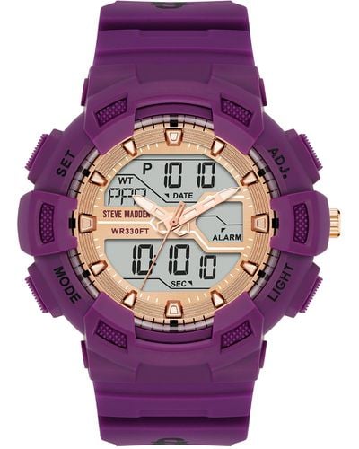 Steve Madden Sport Watch Sm/4000rgpr - Purple