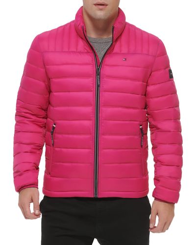 Tommy Hilfiger Ultra Loft Lightweight Packable Puffer Jacket - Pink