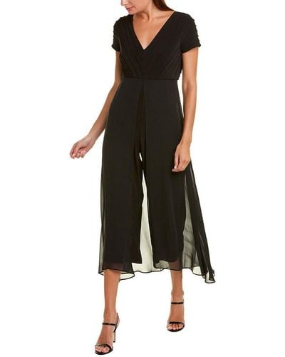 Adrianna Papell Pintucked Jersey Jumpsuit - Black
