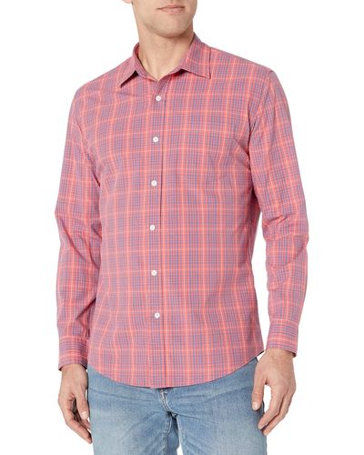 Amazon Essentials Regular-fit Long-sleeve Casual Poplin Shirt - Pink