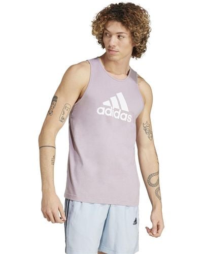 adidas S Logo Muscle Vest Top Preloved Fig Xxl - Purple