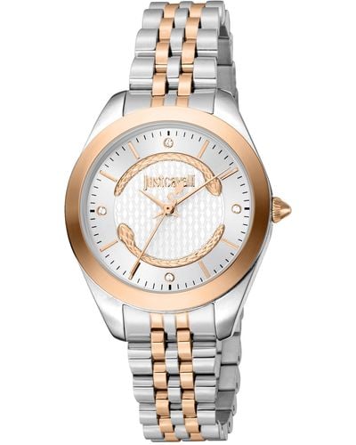Esprit Analog Japanisches Quarzwerk Uhr mit Edelstahl Armband JC1L210M0505 - Weiß
