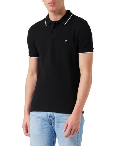 Wrangler Pique Polo T-shirt - Black