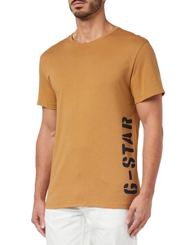 G-Star RAW Side Stencil R T T-shirt - Bruin