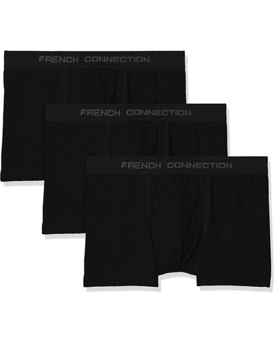 French Connection 3 Pack Fc Boxer Shorts - Black