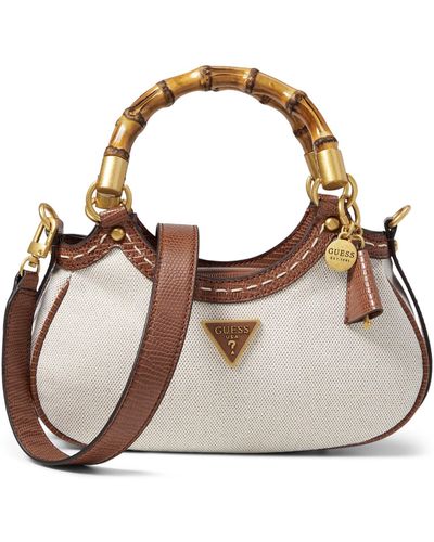 Guess Borsa mano Donna Corda/Cognac Zabry mini - Métallisé