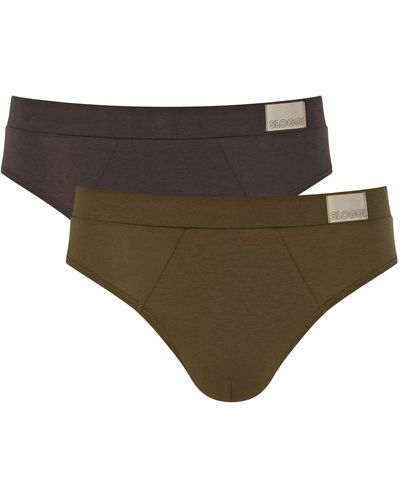 Sloggi Men Go Natural Brief C2p Midi - Brown