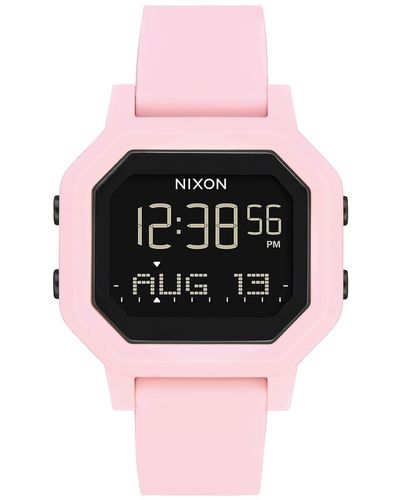 Nixon Pale Pink - 100m Water Resistant Digital Sport - Black