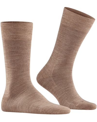 FALKE Socken Sensitive Berlin M SO Wolle Baumwolle mit Komfortbund 1 Paar - Weiß