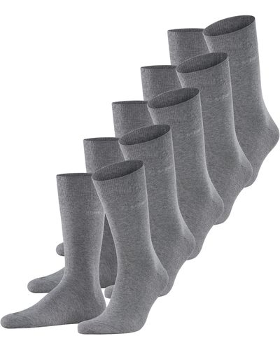 Esprit Uni 5-pack M So Cotton Plain 5 Pairs Socks - Grey