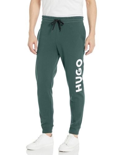 HUGO Big Logo Baumwolle Sweatpants - Grün