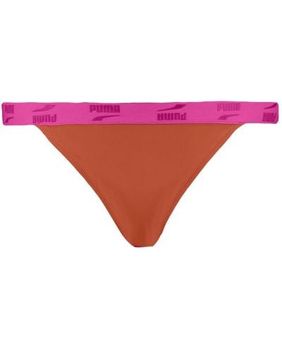 PUMA Tanga Brief Bikini Bottoms - Roze