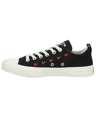 Converse Chuck Taylor All Star Madison Ox Low Canvas Sneaker – Schnürverschluss Stil – - Schwarz