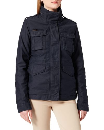 Superdry Rookie Borg Lined Military Jkt Chaqueta - Azul