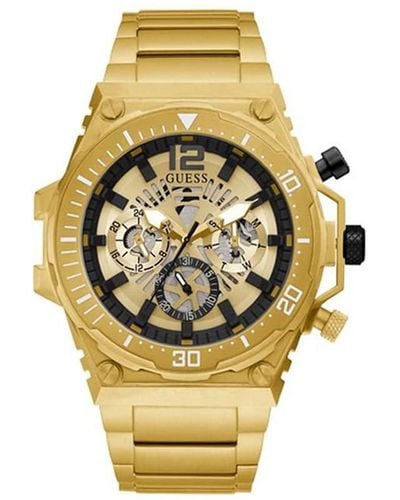 Guess Watches exposure orologio Uomo Analogico Al quarzo con cinturino in Acciaio INOX GW0324G2 - Metallizzato