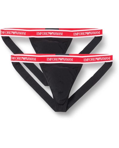 Emporio Armani Underwear s 2-Pack Jockstrap Core Logoband Jock Strap - Schwarz