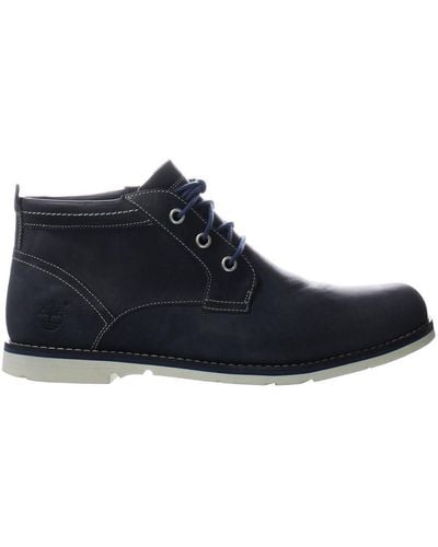 Timberland Bartram Lace-up Blue Nubuck Leather S Shoes 6863b_navy