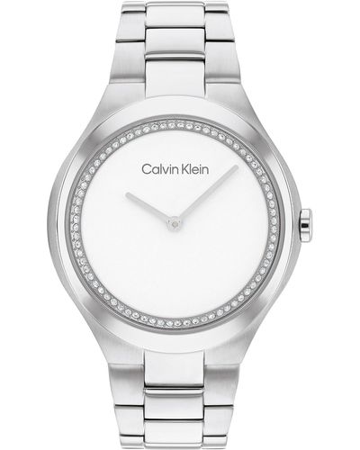 Calvin Klein Analog-Digital Automatic Uhr mit Armband S7272731 - Weiß