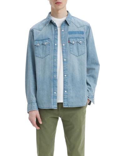Levi's Sawtooth Relaxed Fit Western Shirt - Blue