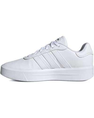 adidas Court Platform Shoes Plain Sneaker - Blanc