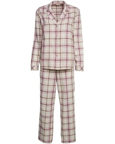 Esprit Soft Flannel Wv Nw Sus Pj_ll_ls Pyjamaset - Naturel