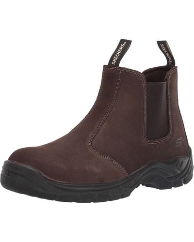 Skechers Chelsea Boot Construction Shoe - Brown