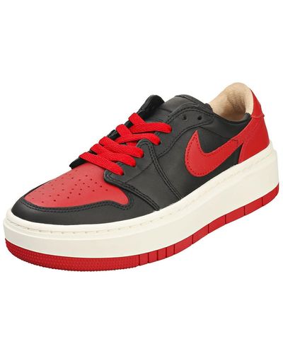 Nike Air Jordan 1 Elevate Low Se Womens Fashion Trainers In Black Red - 6 Uk