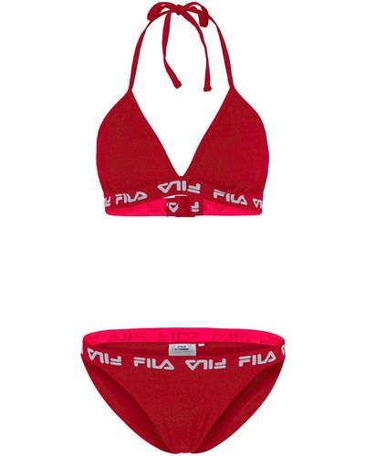 Fila Bikini a Triangolo Split - Rosso