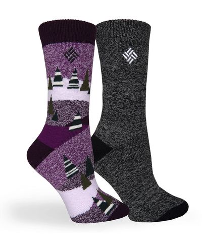 Columbia Medium Weight Thermal Socks 2 Pair - Purple