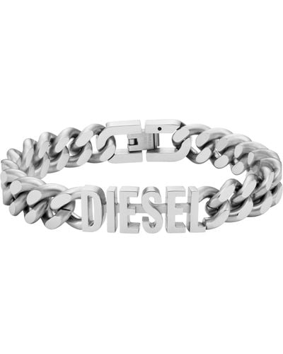 DIESEL Dx1389040 Stainless Steel Link Bracelet - White