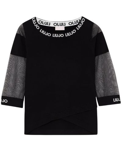 Liu Jo Liu Jo Maglia da Donna con iche in Rete TA4220 - Nero