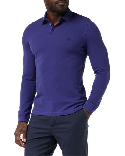 Wrangler Ls Polo Shirt - Blue