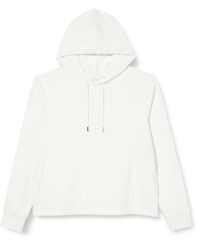 Comma, Sweatshirt mit Kapuze - Weiß