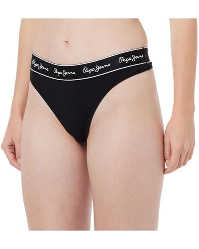 Pepe Jeans Pepe String Unterwäsche im Bikini Stil - Schwarz