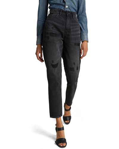 G-Star RAW Janeh Ultra High Mom Ankle Jeans para Mujer - Negro