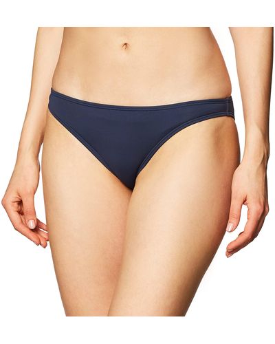 Roxy Solid Beach Classics Mini High Leg Swim Bottom Bikini - Blue