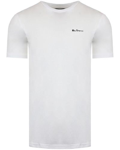 Ben Sherman Short Sleeve Crew Neck White S T-shirt 0062107 Wht