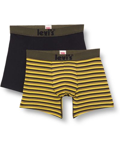 Levi's Triple Stripe 2 Pack Boxer Briefs - Gelb