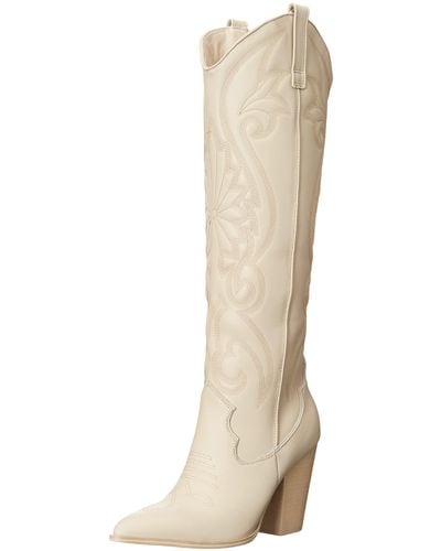 Steve Madden Womens Lasso Western Boot - White