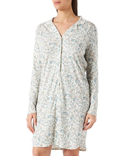 Schiesser Long-sleeved Nightgown - Grau