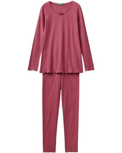 Benetton Pig(mesh+pant) 3ga23p029 Pyjama Set - Red