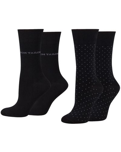 Tom Tailor Women socks 4er dot black 39-42 - Schwarz