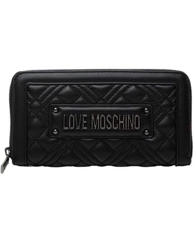 Love Moschino Wallet Quilled Pu Black Gold