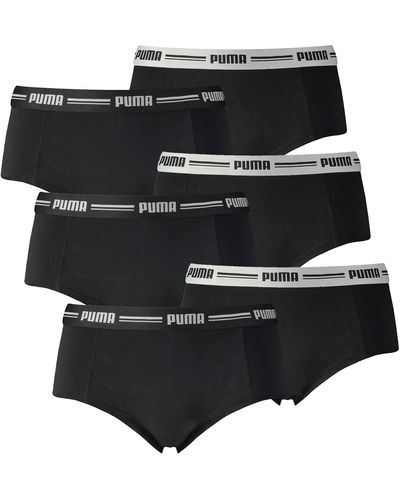 PUMA 8er Pack Iconic Mini Short Panty Slip Shorty Unterwäsche Unterhose - Schwarz