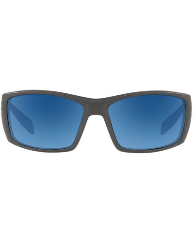 Native Eyewear Raghorn Polarized Rectangular Sunglasses - Blue